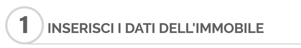 Inserisci i dati dell'immobile
