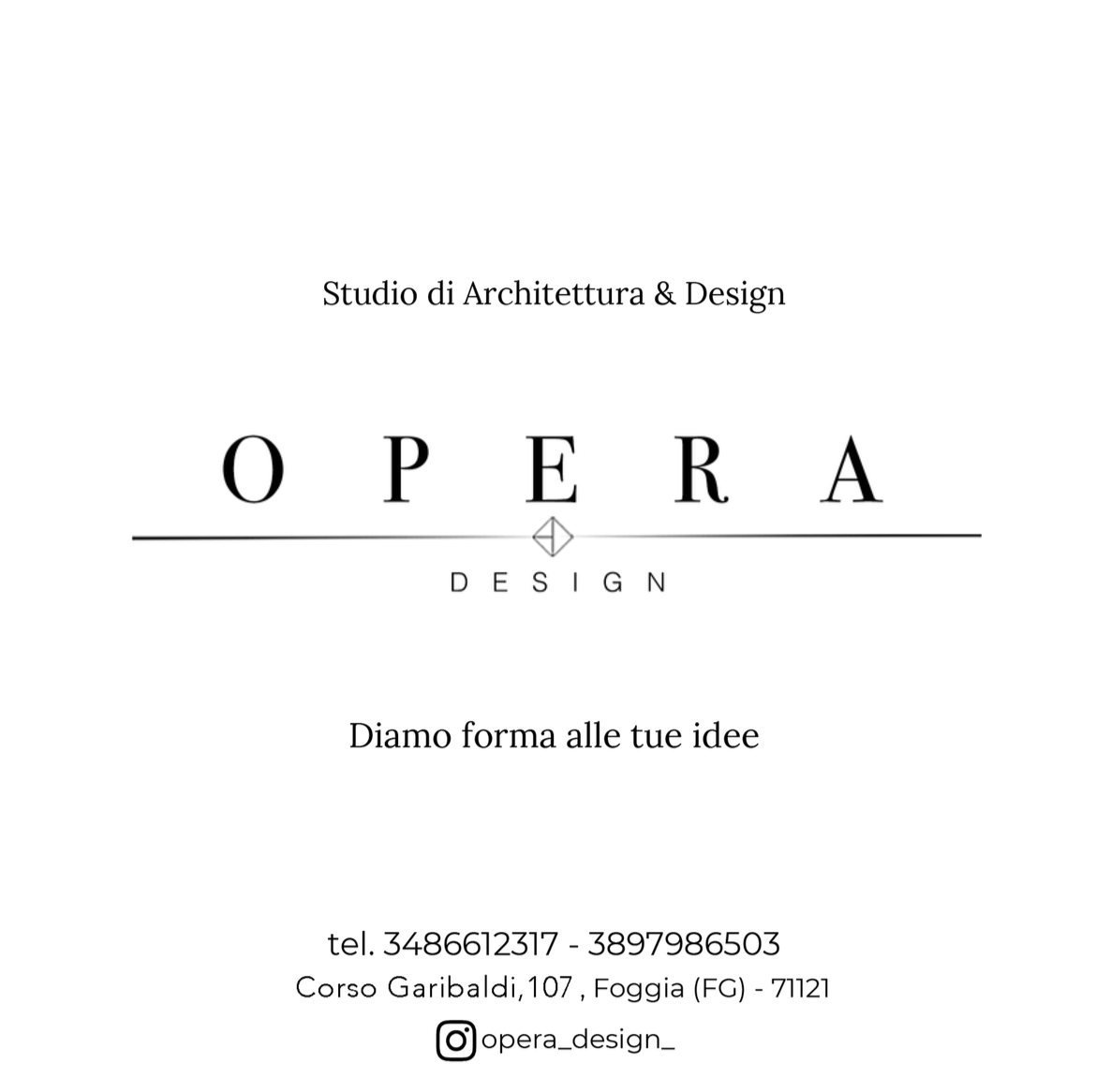 Diamo forma alle tue idee.